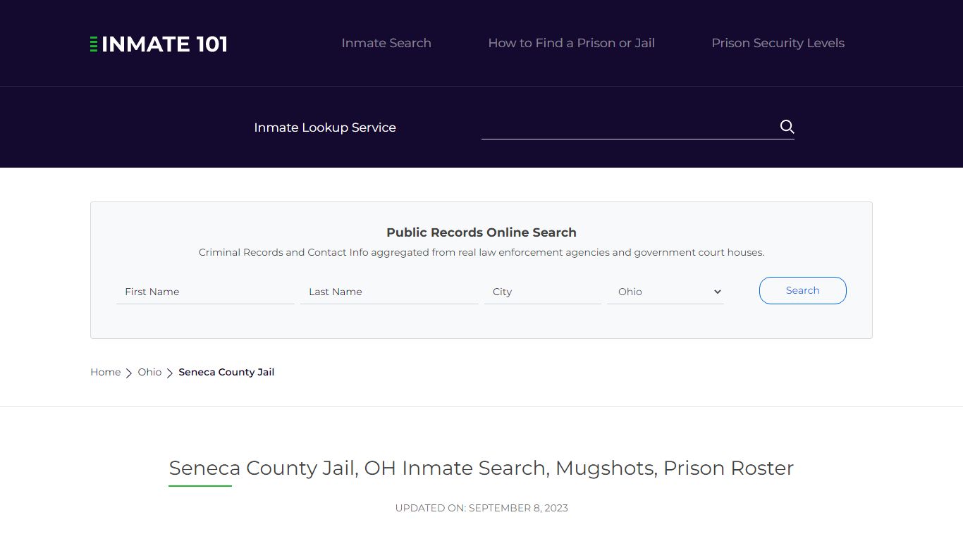 Seneca County Jail, OH Inmate Search, Mugshots, Prison Roster