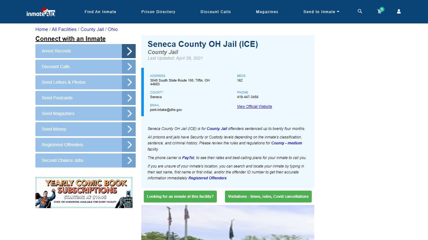 Seneca County OH Jail (ICE) - Inmate Locator - Tiffin, OH